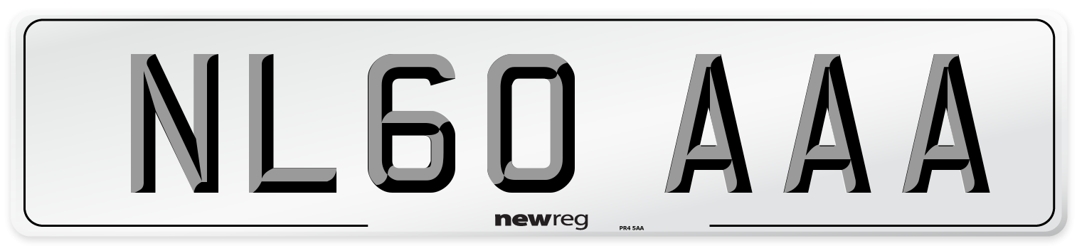NL60 AAA Number Plate from New Reg